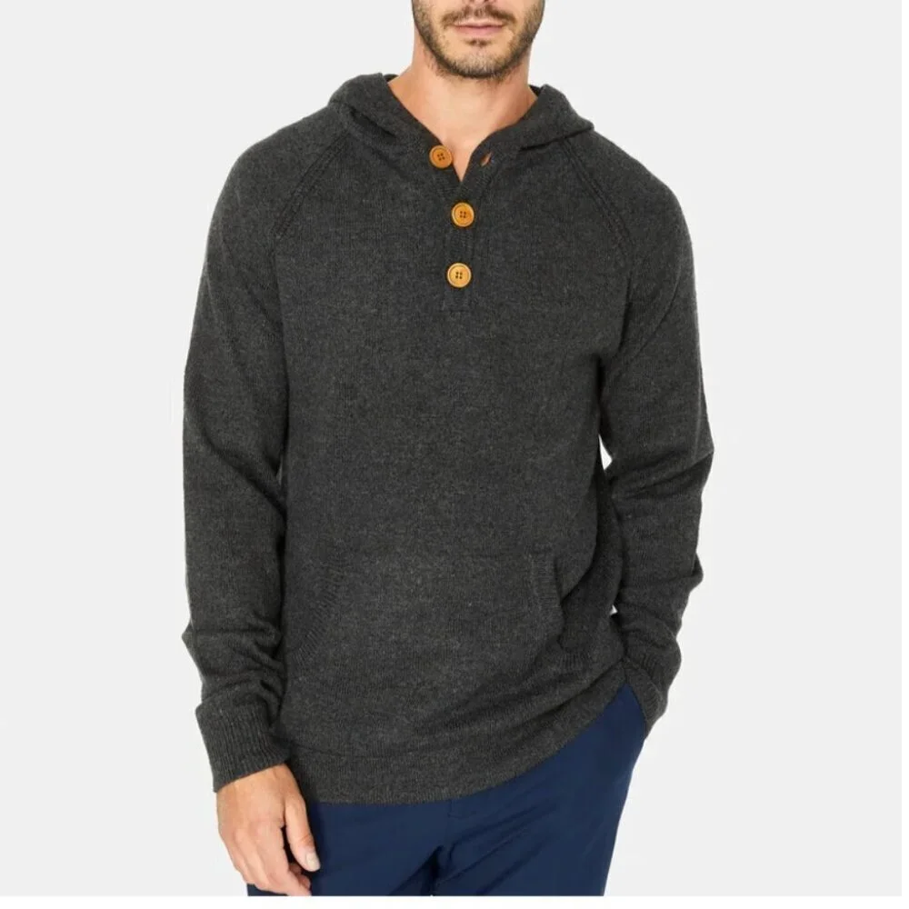 7Diamonds Men's Charcoal Shasta Hoodie Sweater size Large